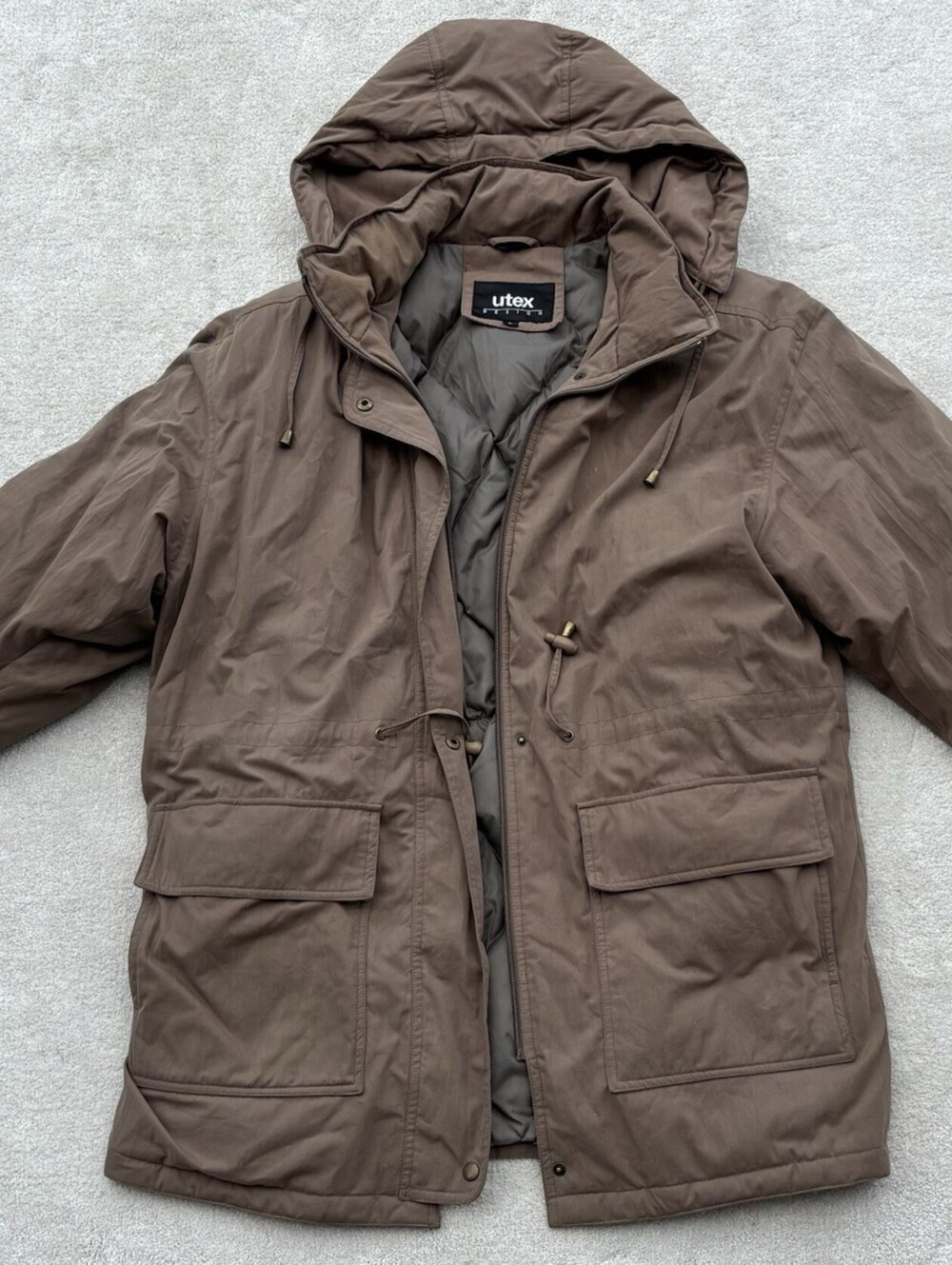 Utex Design Men’s Down Puffer Coat With Hood